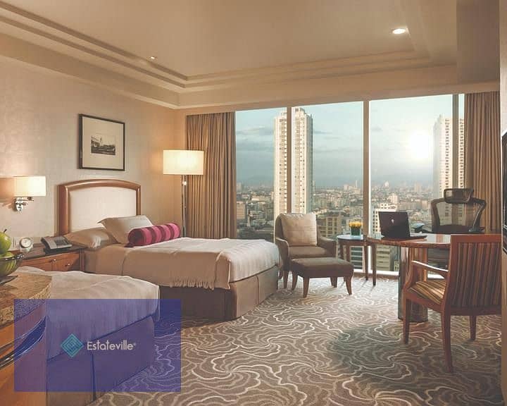 Exclusively and for the first time, a hotel room in partnership with Rotana Hotel with the lowest down payment and the longest payment period in the b 6