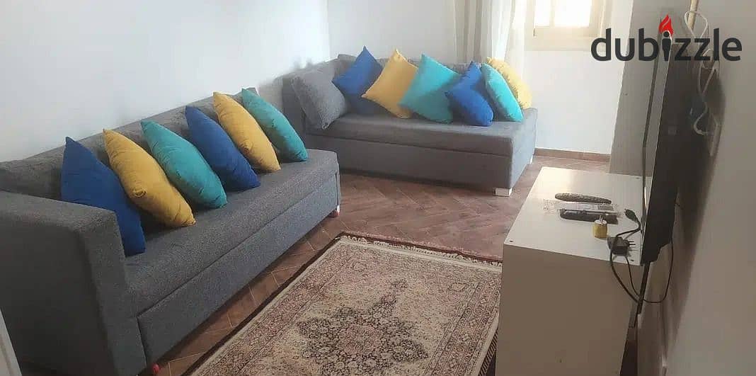 Furnished apartment for rent in Al Nakheel Compound, First Settlement, close to Wadi Degla Club 3