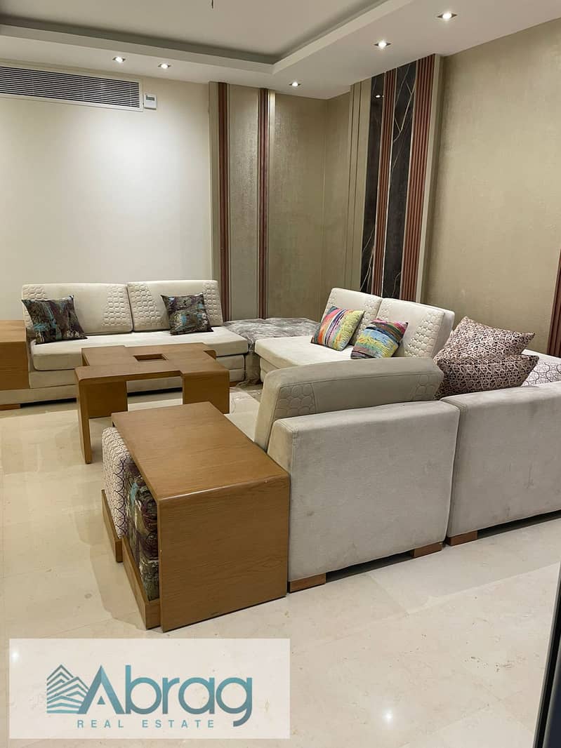 4-room penthouse for rent, furnished and air-conditioned, in Palm Parks, 6 October 1