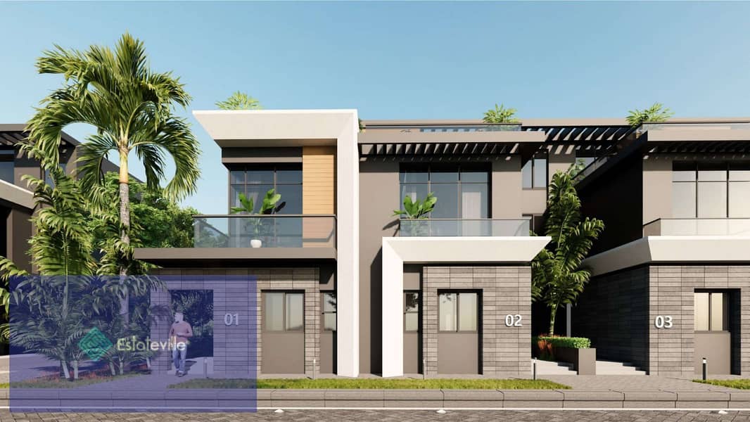 Sky villa, in installments over 10 years, with a down payment of 405,000. View on Madinaty villas directly. 6