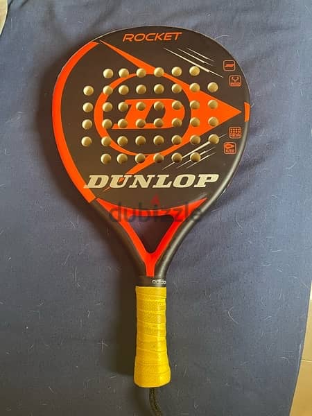 Dunlop padel racket with overgrip & protection 1