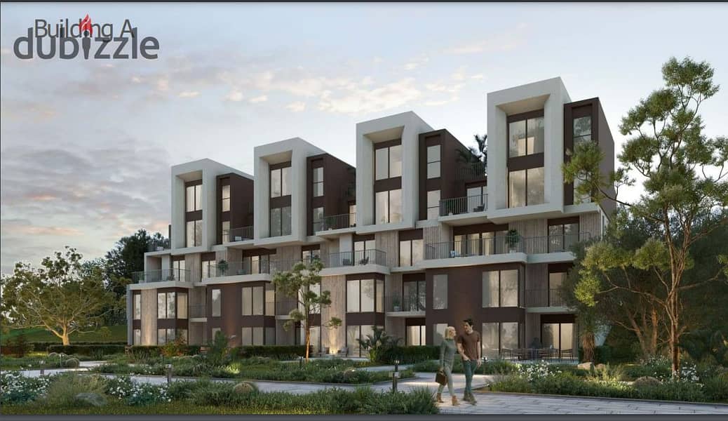 Duplex 228 m with a private garden of 100 m, super deluxe finishing with air conditioners, Solana East, first phase, 5% down payment, 8 year 5