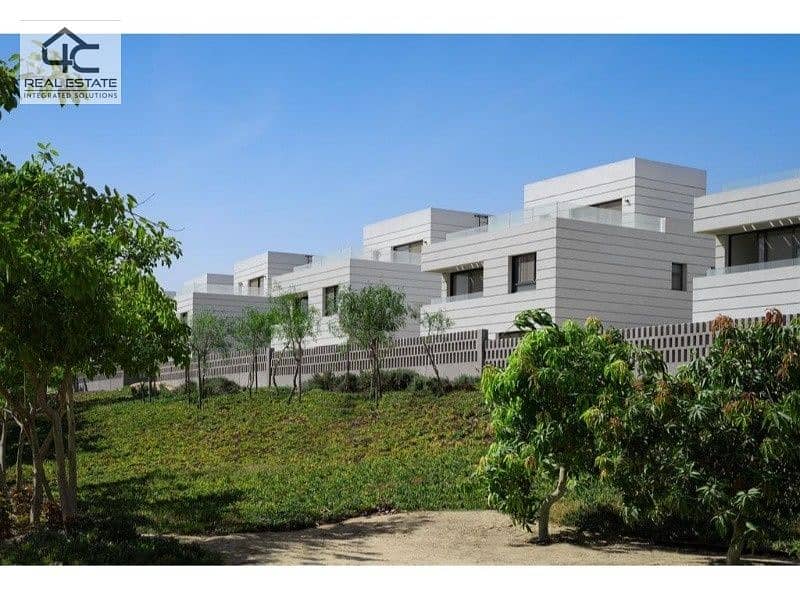 In installments, a middle townhouse with penthouse semi finished with prime view in Al Burouj  Compound 10