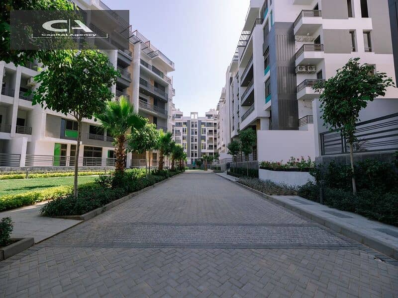 Apartment with Roof for sale in Fifth Settlement, Golden Square, in icon Compound, with only 15% down payment 30% cash DIS | view of the landscape 0