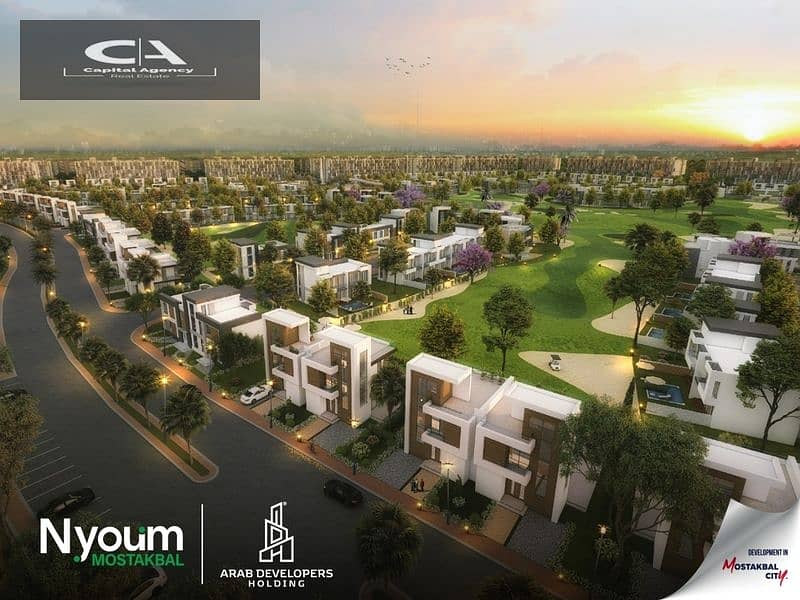 Apartment for sale directly on the golf course in Mostakbal City With only  5 % down payment - Special discount on cash 30% 10