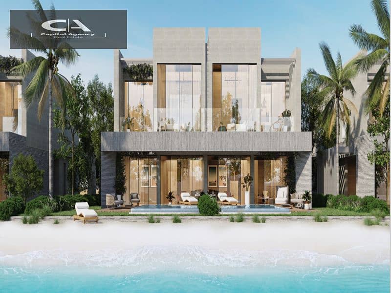 With only 5% down payment, a fully finished chalet with kitchen and air conditioners in Ras Al-Hekma, with a view of the lagoon | 29% cash discount 7