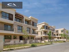 With a 5% down payment, an apartment with a garden for sale in Sarai Compound in New Cairo 42% cash Dis and cash price installment