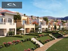 Two-room chalet with garden, fully finished, in Telal Ain Sokhna Cash discount 29% | Only 5% down payment with sea view