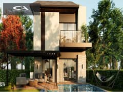 Sky villa for sale in Fifth Settlement in Telal East Compound with only  | View directly on the lagoon 27% cash discount