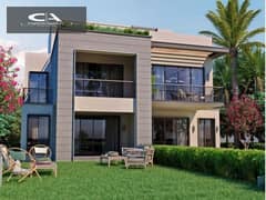 Villa for sale on the lagoon in Garden Lakes in the heart of Zayed, with a down payment of only 1200 k - In installments over the longest payment plan