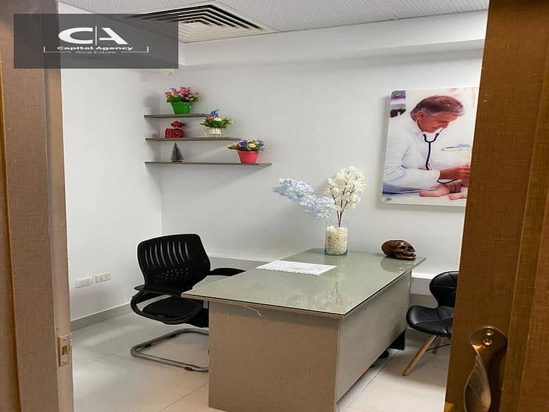 Clinic for rent 75m distinctive on Rd. 90 directly - two rooms - finished and with air conditioning - close to Waterway - Fifth Settlement 2