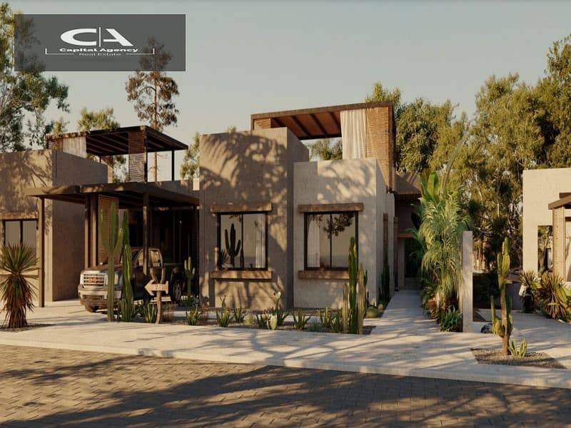 Chalet for sale, ground floor, garden, with 10% down payment, first row, on the Lagoon | In Ras Al-Hikma in Jefaira Fully finished | View on the sea * 6