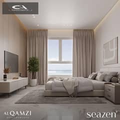 Own a chalet with a 24% discount on cash, fully finished, with kitchen and air conditioners_in the North Coast_Al Qamzi | Seazen