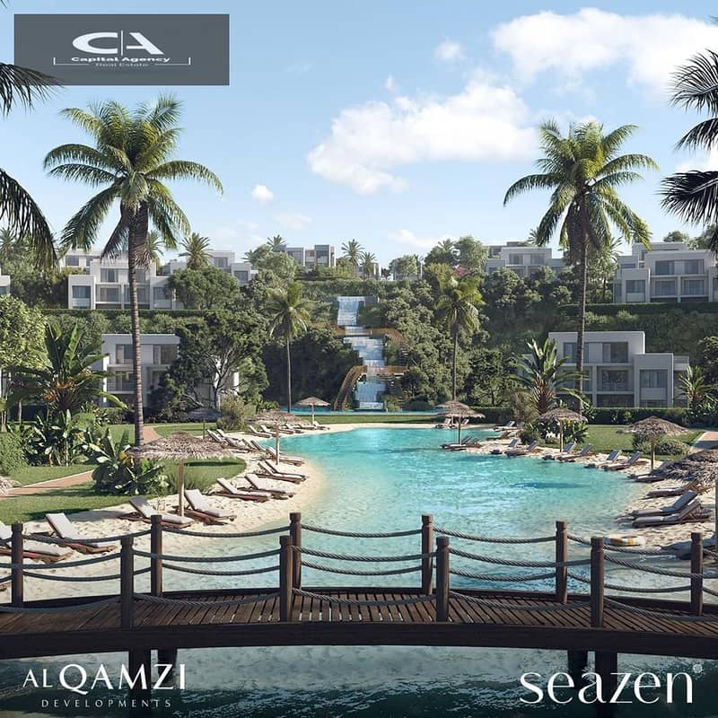 Own a chalet with a 24% discount on cash, fully finished, with kitchen and air conditioners_in the North Coast_Al Qamzi | Seazen 3