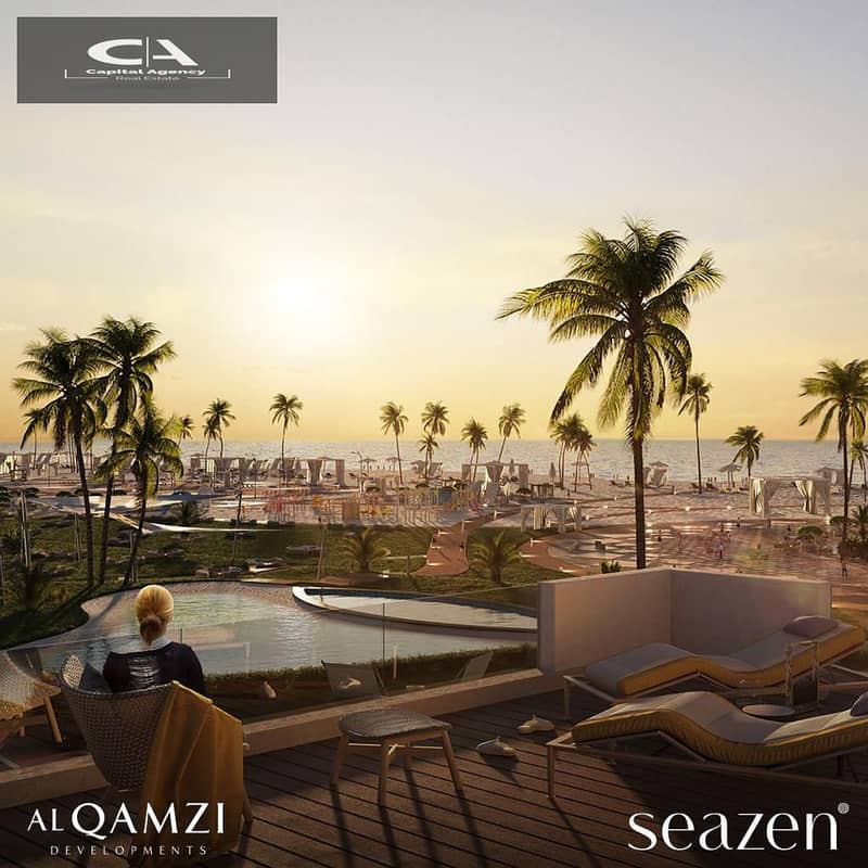 Own a twin house with a garden of 212 meters with a 24% discount on cash fully finished with a 10% down payment in the North Coast - Al Qamzi | Seaz 3