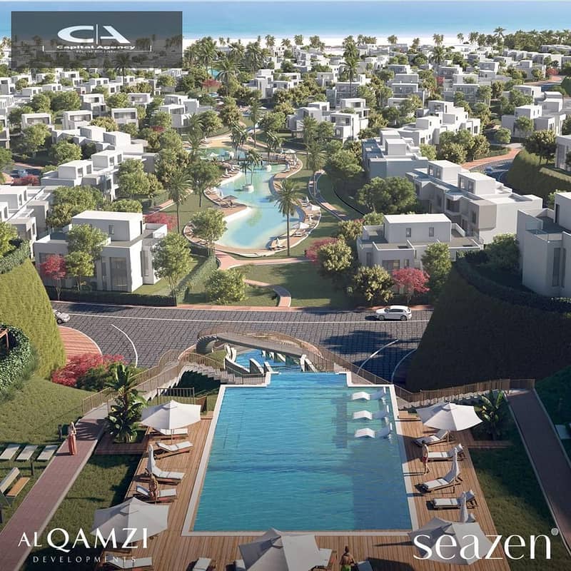 With a 10% down payment own a chalet with a view directly on the lagoon - fully finished with kitchen and air conditioners-Al-Qamzi real estate 1