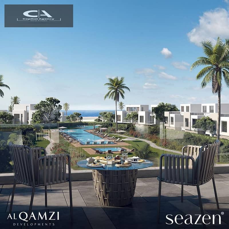 With a 10% down payment own a chalet with a view directly on the lagoon - fully finished with kitchen and air conditioners-Al-Qamzi real estate 3