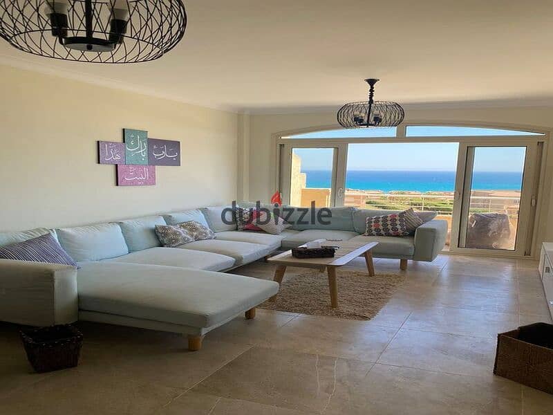 First row chalet overlooking the sea, finished, for sale, 110 sqm, in Telal Ain Sokhna 6