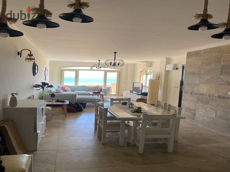 First row chalet overlooking the sea, finished, for sale, 110 sqm, in Telal Ain Sokhna 7