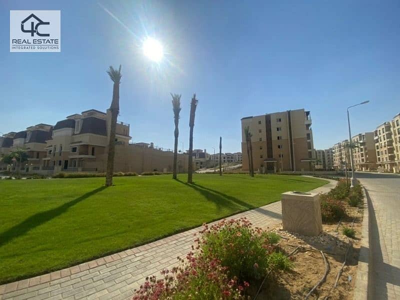 At the lowest price on the market, a nautical apartment with the best location, landscape view, in Sarai  Compound Mostakbal City 7