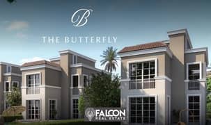 Villa 212m 42% discount in the Fifth Settlement in New Cairo next to Madinaty, The Butterfly Compound, Mostakbal City