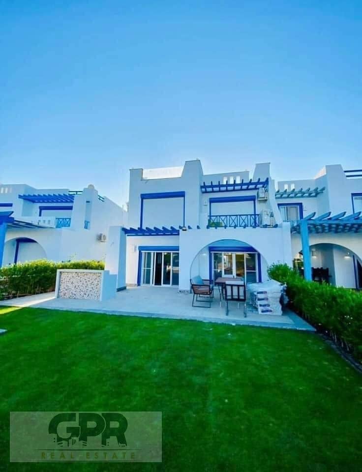 Finished pool view chalet for sale with roof 115m in Naia Bay North Coast with installments  نايا باي الساحل الشمالي 5