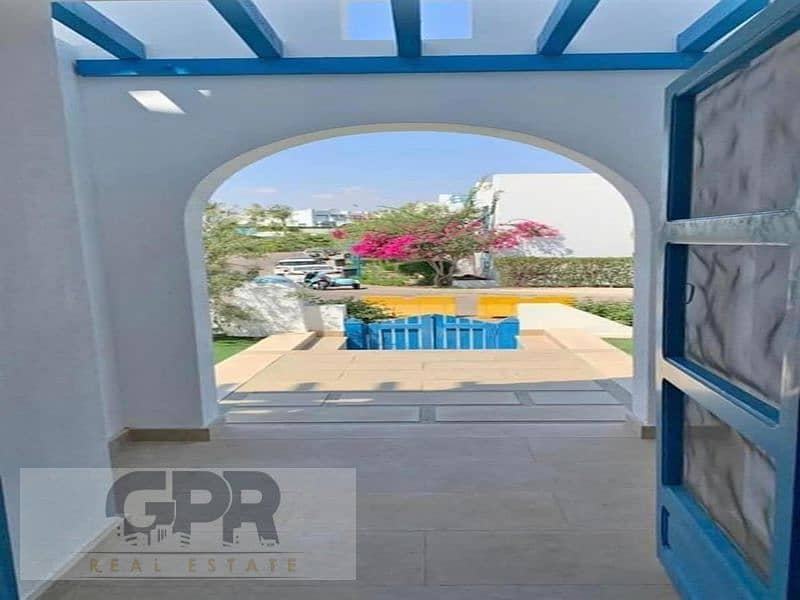 Finished pool view chalet for sale with roof 115m in Naia Bay North Coast with installments  نايا باي الساحل الشمالي 12