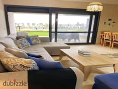 بفيو البحر شاليه 225م للبيع متشطب بالتكييفات و المطبخ في الساحل Sea view chalet 225 sqm for sale, finished with acs and kitchen, in north coast 0