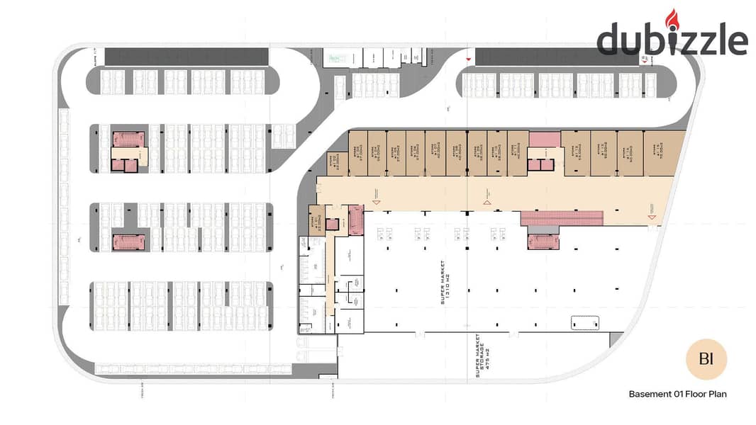 71 square meters, without down payment, a commercial store in Al-Rehab in Mega Mall, on an area of ​​9,000 square meters, in the most densely populate 20