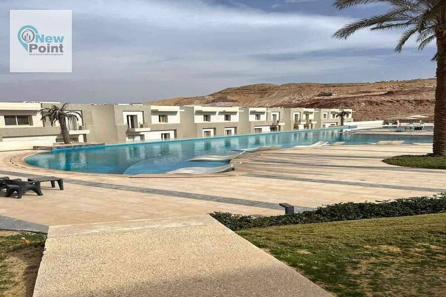 Without down payment, own a 100 m chalet with immediate delivery + sea view in a fully serviced village in Sokhna 7