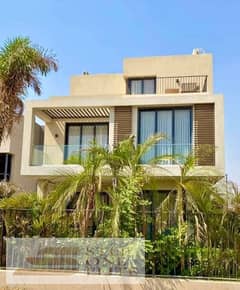 Villa for sale in Sarai Compound, New Cairo, wall in wall with Madinaty