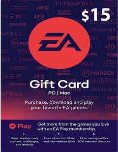 gift card EA play 15$ 0