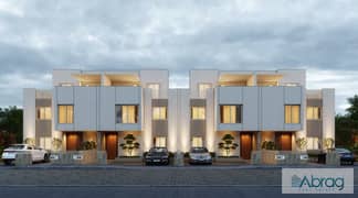 For sale, 245 sqm villa, Town House, West End Compound, Sheikh Zayed, installments over 7 years