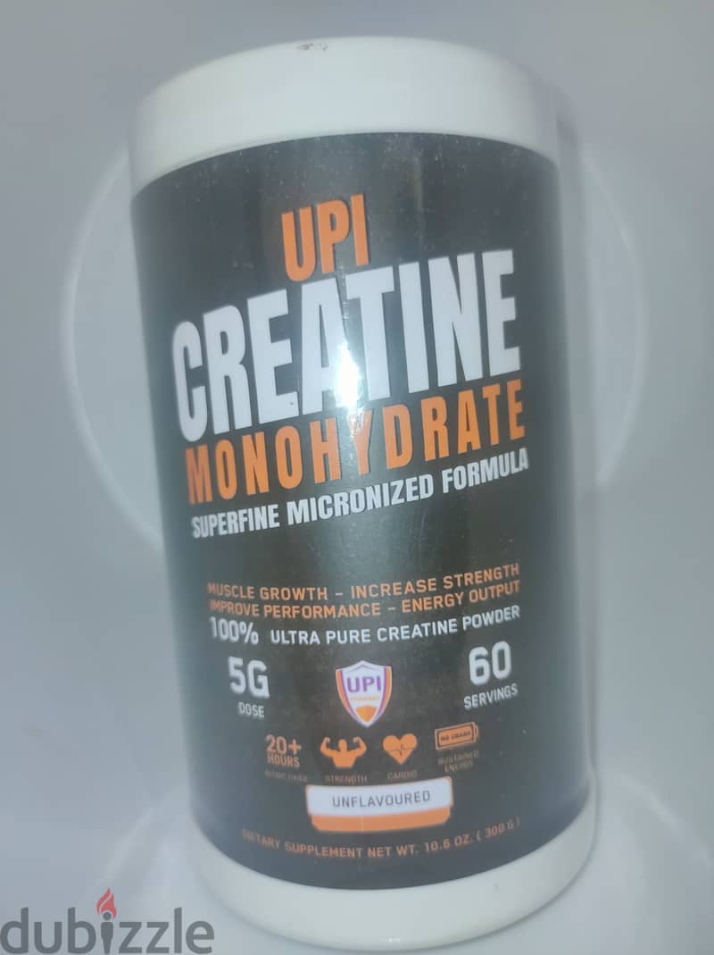 كرياتين مونوهيدريت من شركة UPI ٦٠ جرعة
 UPI  supplements 1