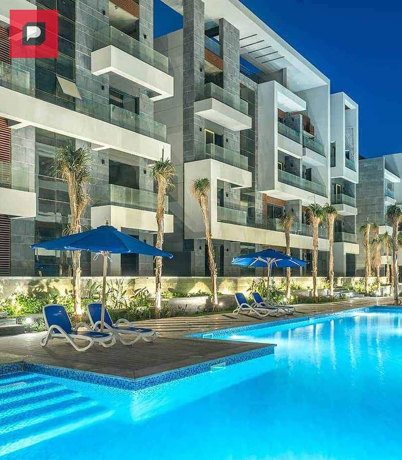 Apartment for sale in the Fifth Settlement in installments, El Patio Oro Compound, from La Vista Company, with a 20% discount 10