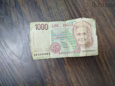 ١٠٠٠ ليرة إيطالية - 1000 Italian lira