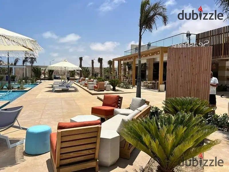 شاليه ارضي بحديقه فيو البحر علي الجرين سباين في هايد بارك seashore hydepark north coast  ,بسعر القديم 6