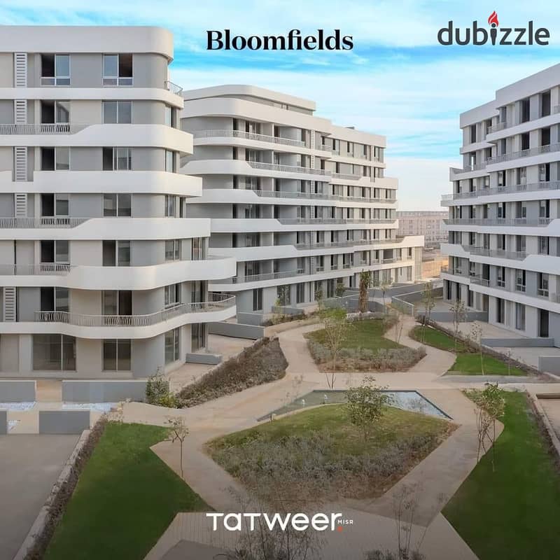 Fully Finished Apartment with a 5% Down Payment in the Best Location in Future City, near Madinaty and the airport, in Bloomfields Compound by Tatwer 1