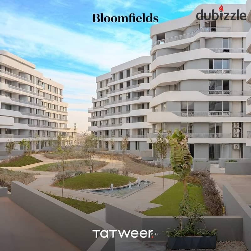 Fully Finished Apartment with a 5% Down Payment in the Best Location in Future City, near Madinaty and the airport, in Bloomfields Compound by Tatwer 6