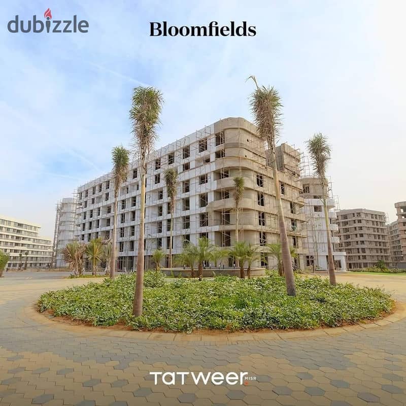 Fully Finished Apartment with a 5% Down Payment in the Best Location in Future City, near Madinaty and the airport, in Bloomfields Compound by Tatwer 7