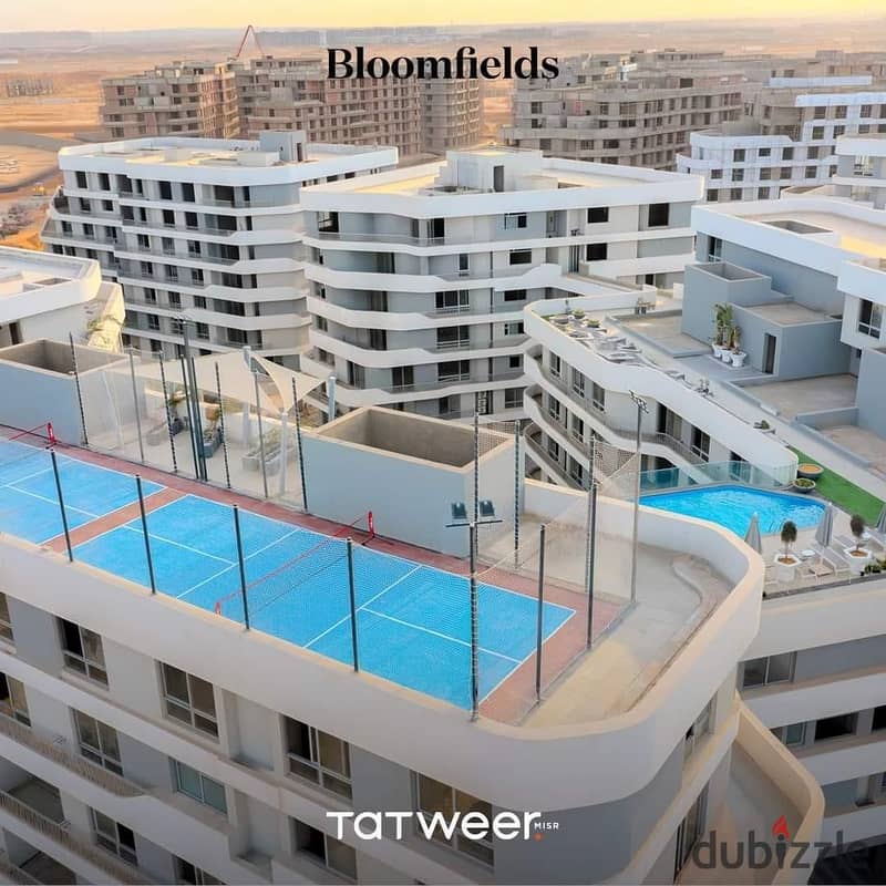 Fully Finished Apartment with a 5% Down Payment in the Best Location in Future City, near Madinaty and the airport, in Bloomfields Compound by Tatwer 3