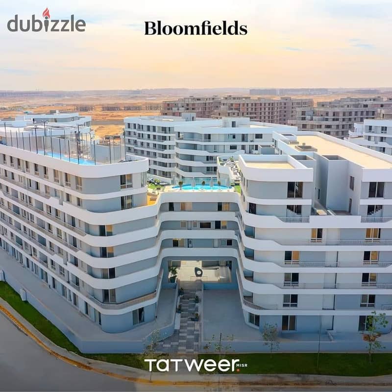 Fully Finished Apartment with a 5% Down Payment in the Best Location in Future City, near Madinaty and the airport, in Bloomfields Compound by Tatwer 6