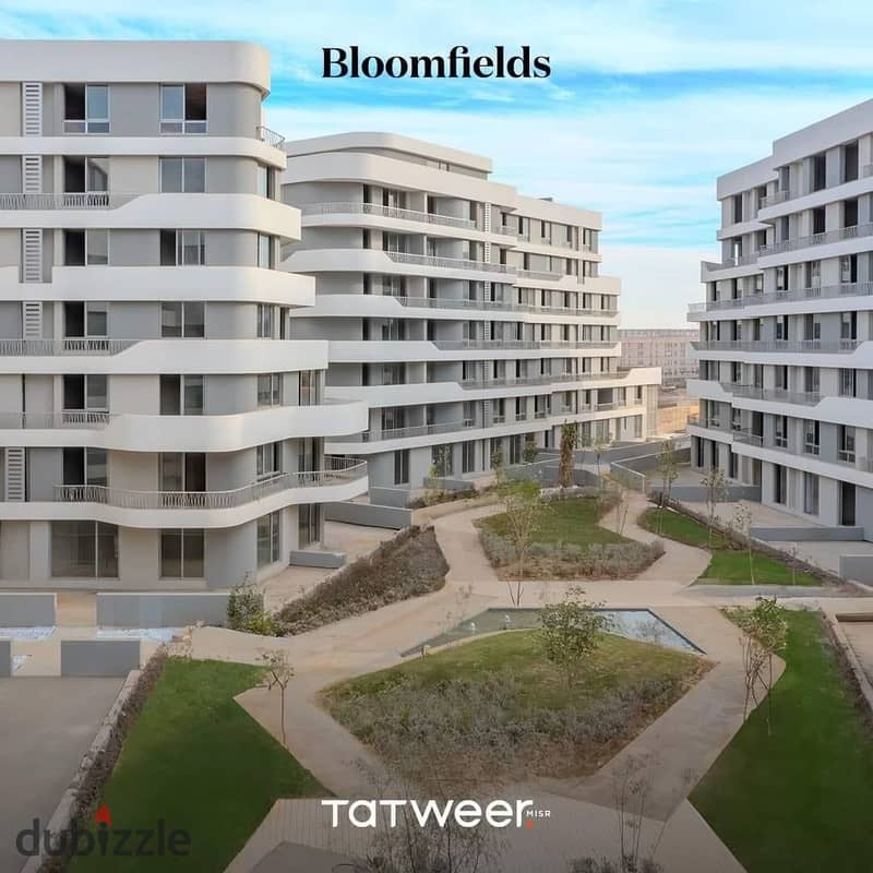 Fully Finished Apartment with a 5% Down Payment in the Best Location in Future City, near Madinaty and the airport, in Bloomfields Compound by Tatwer 7