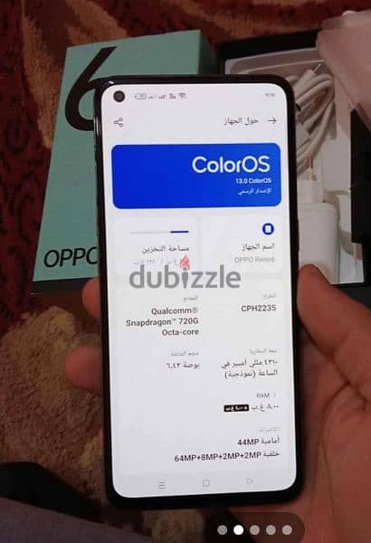 opoo Reno6 128g ram8+8 بالكرتونة فابرييييكة كسر الزيروووو 9