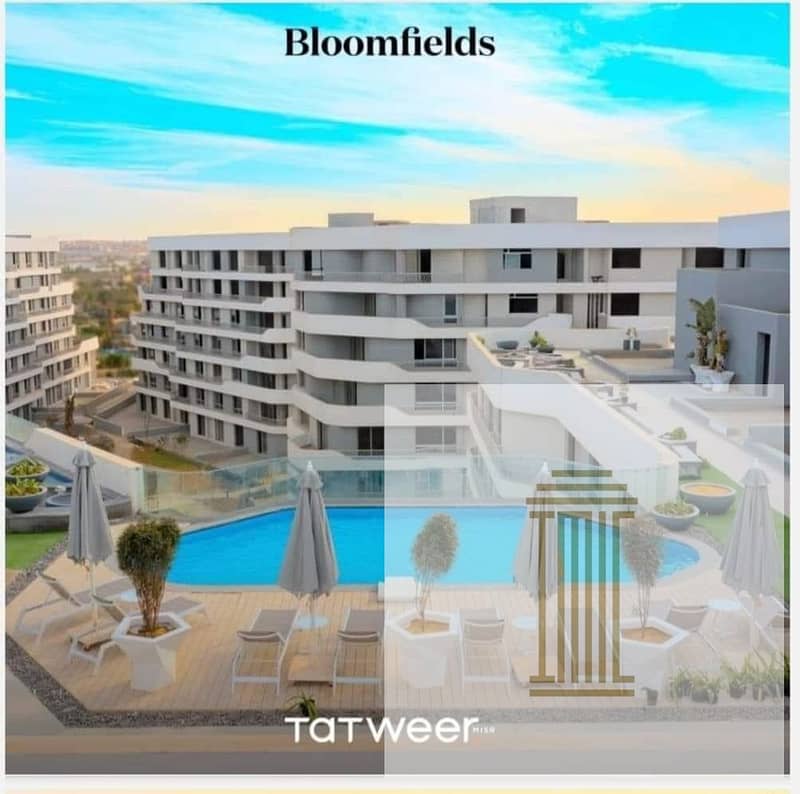 Apartment 180 m2, ultra super deluxe finishing, delivery in one year, Bloomfields Compound, next to Madinaty, 5% down payment, installments over 10 ye 15