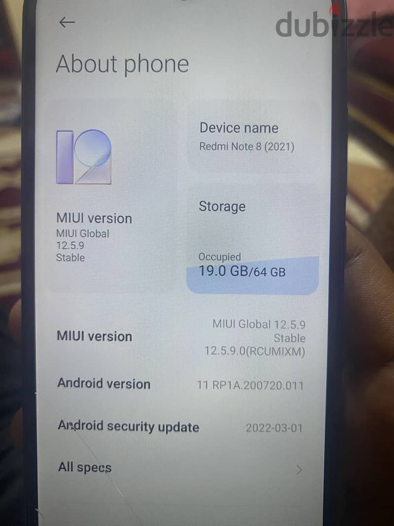Redmi Note 8 (2021) مستعمل للبيع 2