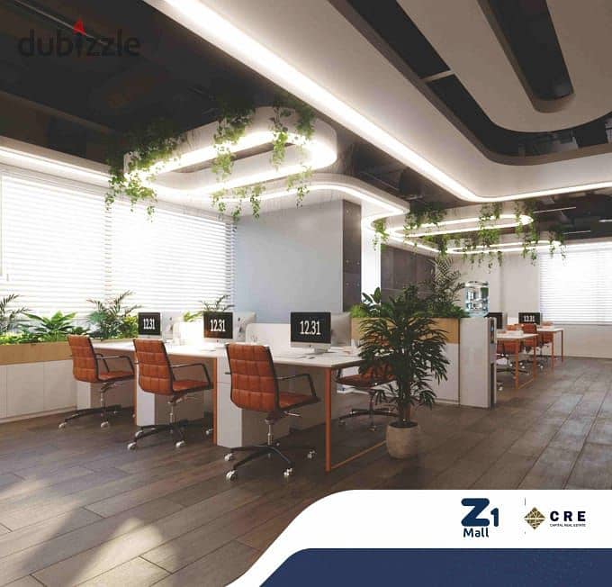 57 M Squared office for sale , in el shourouk City , directly at Gamal Abd El Naser Axis. 3