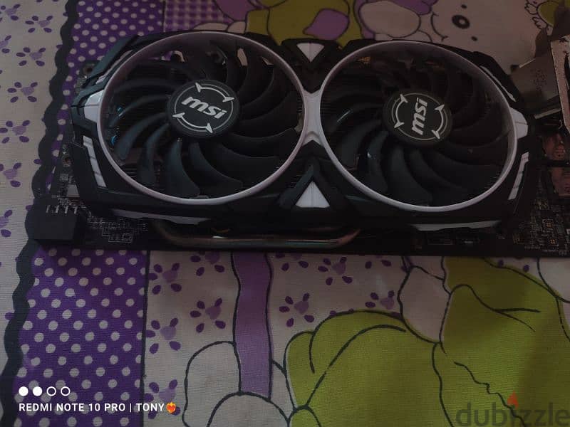 كرت rx 580 4gb msi armor استخدام شخصي بالكرتونه بتاعته 3