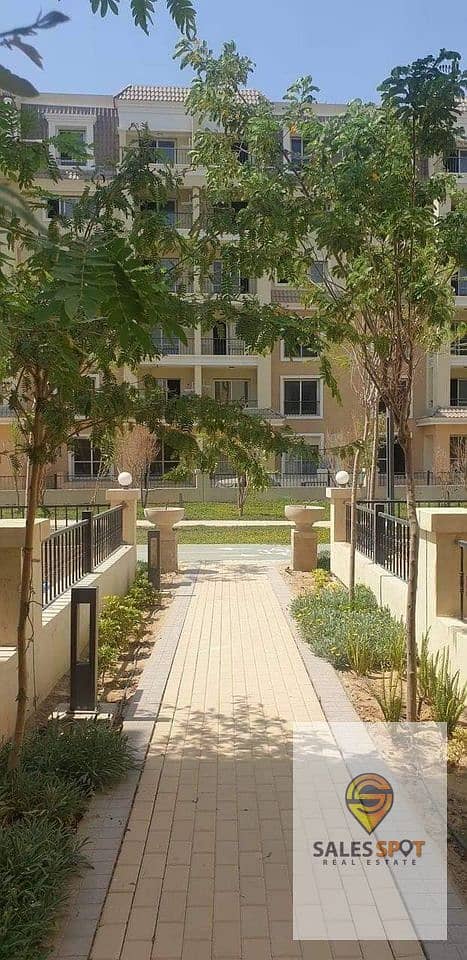 With a 42% discount, an apartment of 133 square meters for sale in a compound in front of Shorouk City - Sarai Compound 4