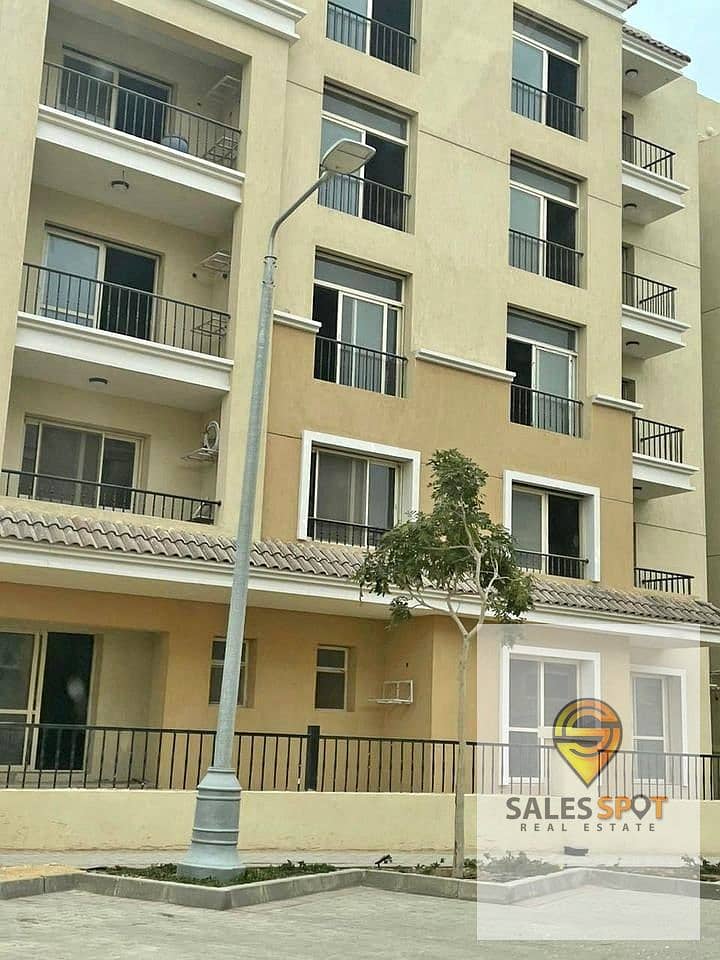 With a 42% discount, an apartment of 133 square meters for sale in a compound in front of Shorouk City - Sarai Compound 5